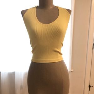 Sz medium Urban Outfitters Yellow Halter Crop Top